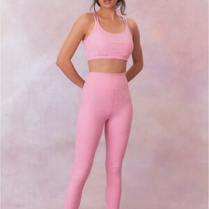 LoveShackFancy Pink Leggings for Athletic Activities